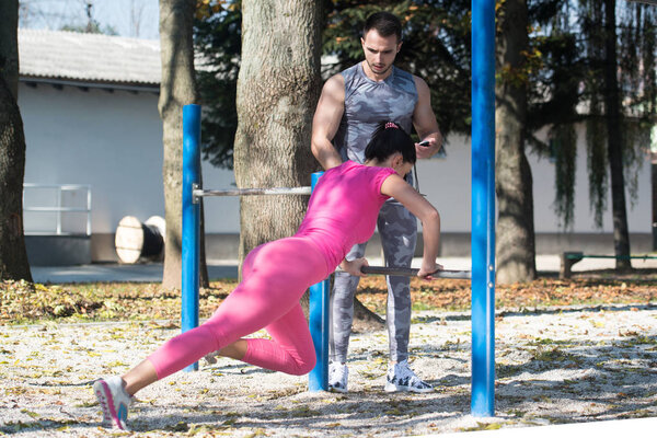 Push Up Exercise Outdoors