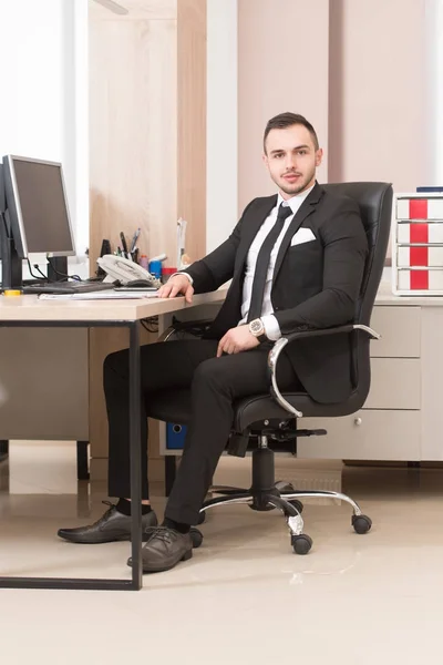 Businessman With Computer — Stock Photo, Image