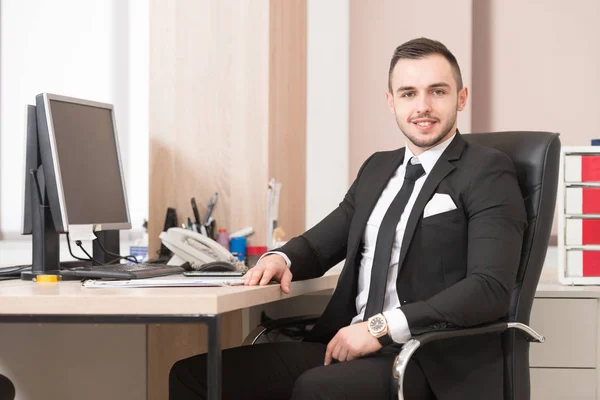 Businessman With Computer — Stock Photo, Image