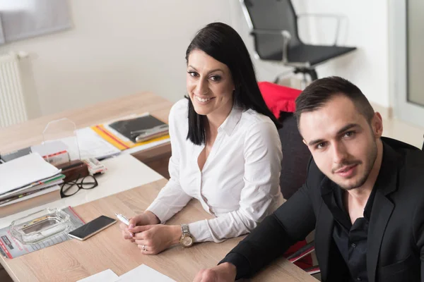 Startup Business Team Meeting Modern Bright Office Interior Brainstorming — Stock Photo, Image