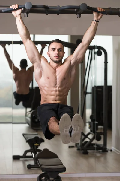 Athlete Performing Hanging Leg Raises Exercise One Most Effective Exercises — Stock Photo, Image