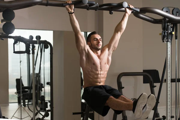 Athlete Performing Hanging Leg Raises Exercise One Most Effective Exercises — Stock Photo, Image