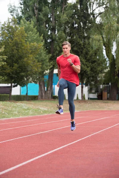 Muži běh, trénink venku — Stock fotografie