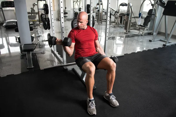 pazı dumbbells ile egzersiz vücut geliştirmeci