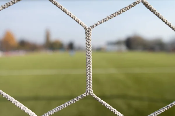 Futebol abstrato gol padrão líquido — Fotografia de Stock