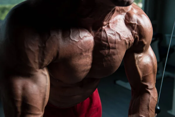 Зріла людина гнучкі м'язи крупним планом — стокове фото