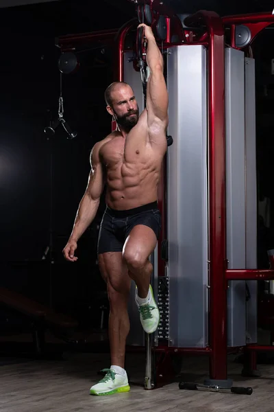 Bello Bello Bello Attraente Giovane Uomo Con Corpo Muscolare Rilassante — Foto Stock