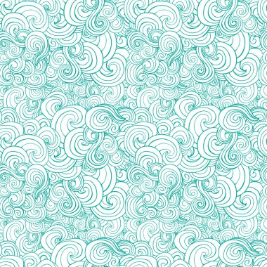 Kroki tarzı turkuaz dalgalar