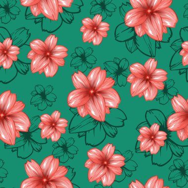 Çiçeklerle kusursuz desen 