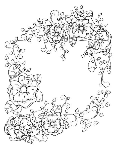 Süslü çiçek çerçevesi