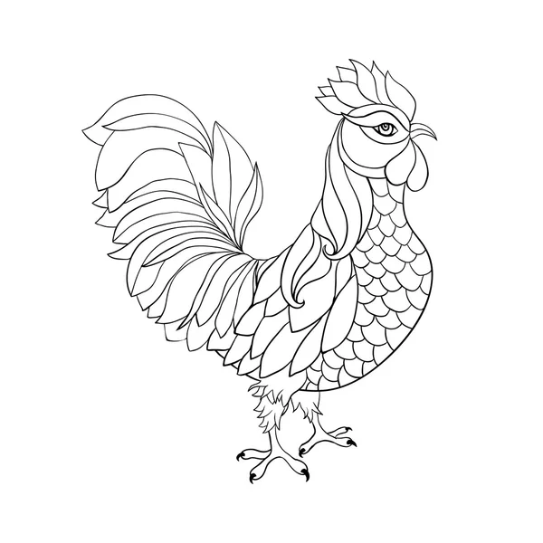 Rooster, symbol of 2017 — Stock Vector