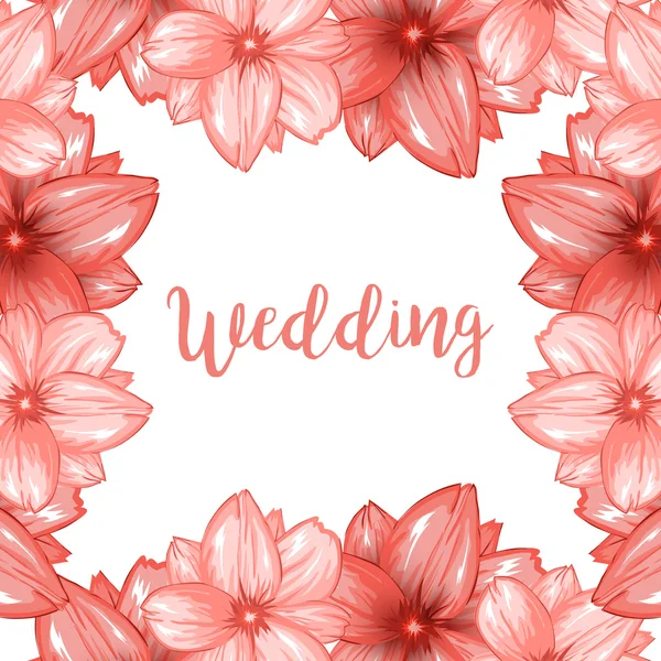 Moldura de flores para casamento —  Vetores de Stock
