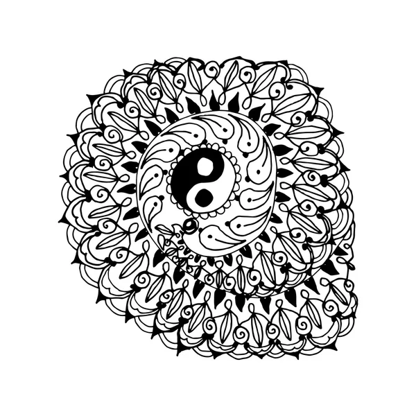 Etniczne zentangle ornament — Wektor stockowy