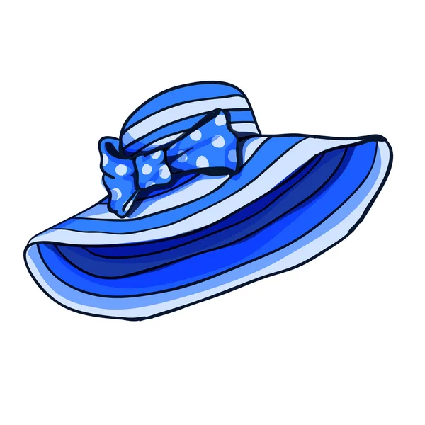 Sombrero de dibujos animados de verano con lazo — Vector de stock