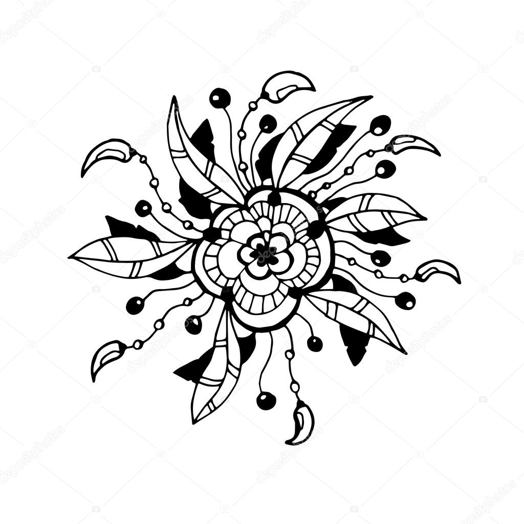  Ethnic doodle ornament