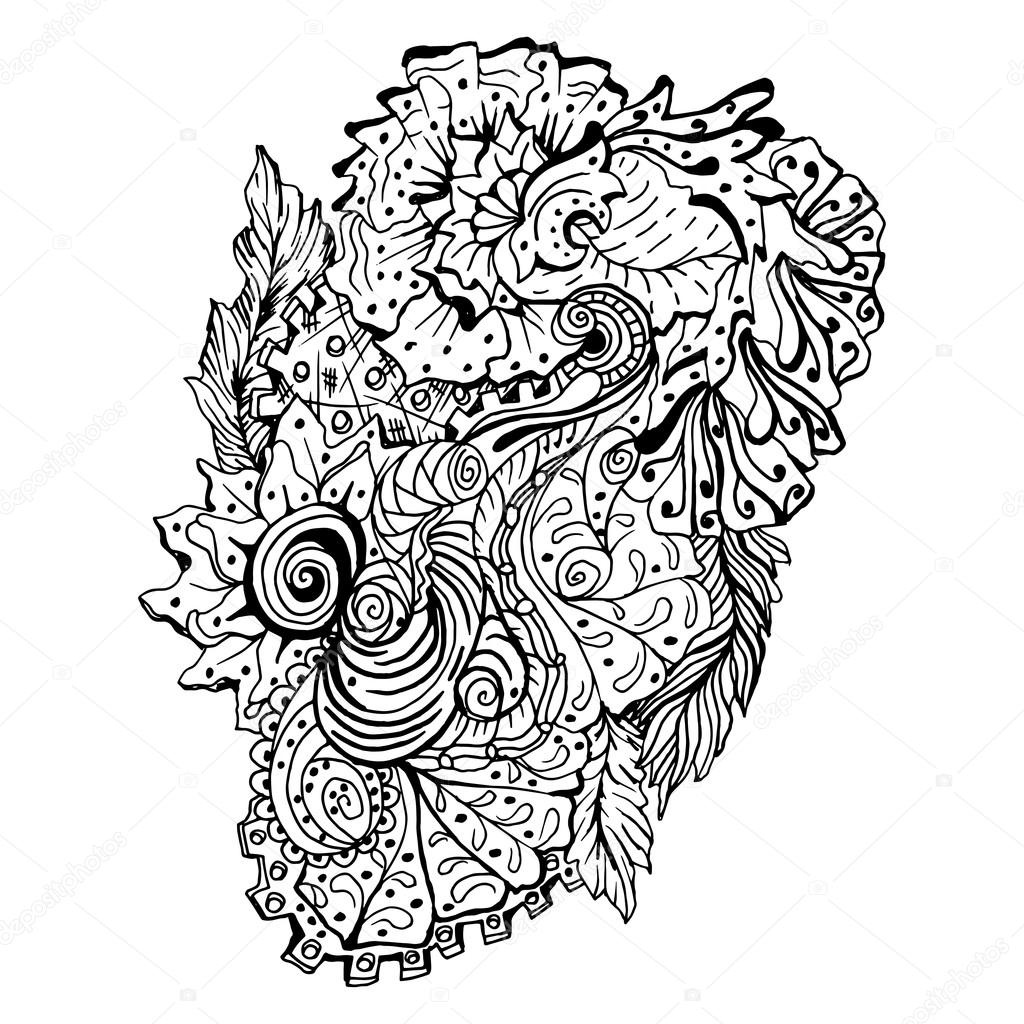  Ethnic doodle ornament