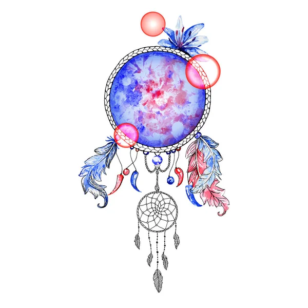 Ontwerp van gekleurde Dreamcatcher — Stockvector