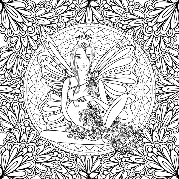 Беременная девушка с крыльями — стоковый вектор