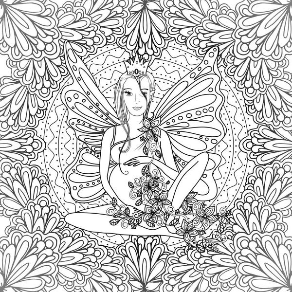 Беременная девушка с крыльями — стоковый вектор