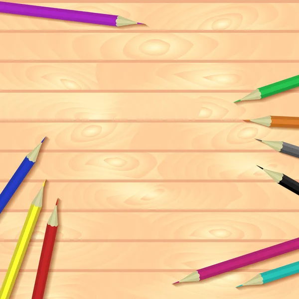 Красиві кольорові олівці — стоковий вектор
