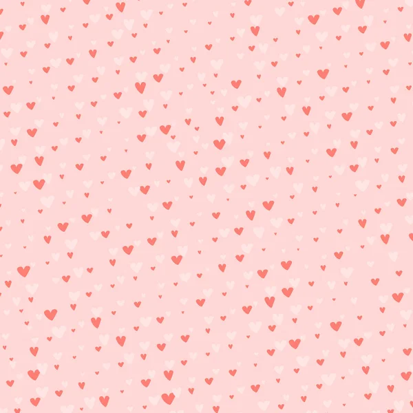 Modèle romantique avec des cœurs doodle — Image vectorielle