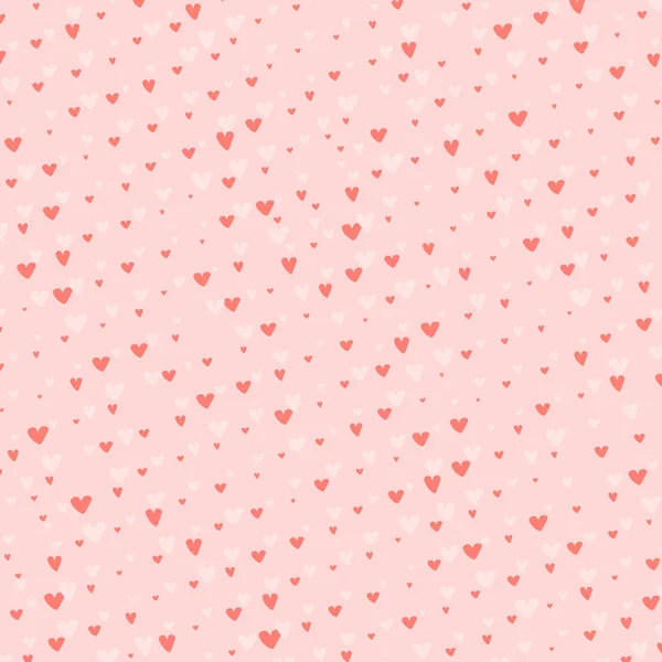 Modèle romantique avec des cœurs doodle — Image vectorielle