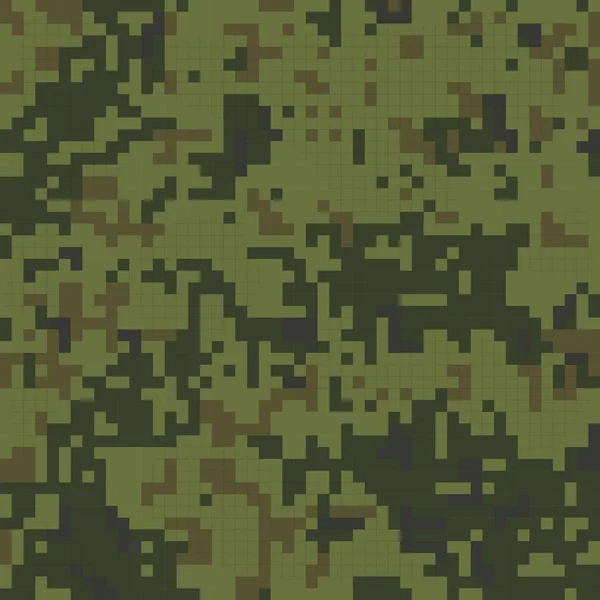 Mönster med grön camouflage — Stock vektor