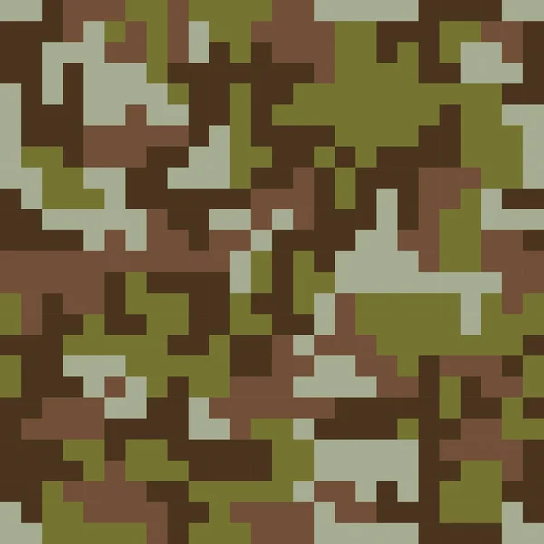 Patrón con camuflaje verde — Vector de stock