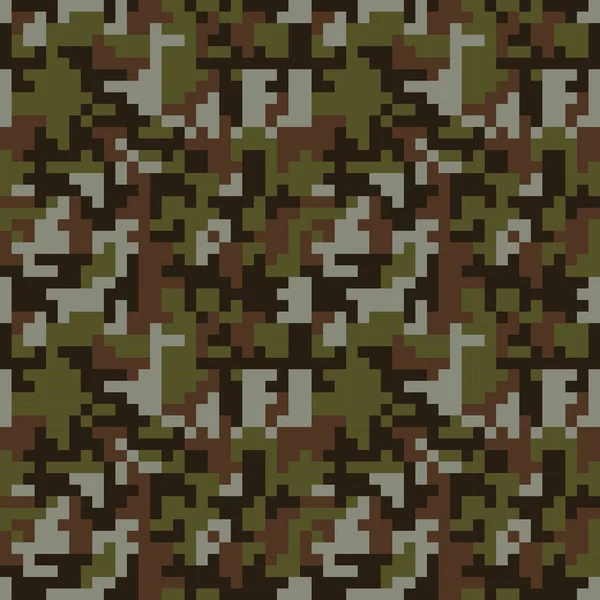 Mönster med grön camouflage — Stock vektor