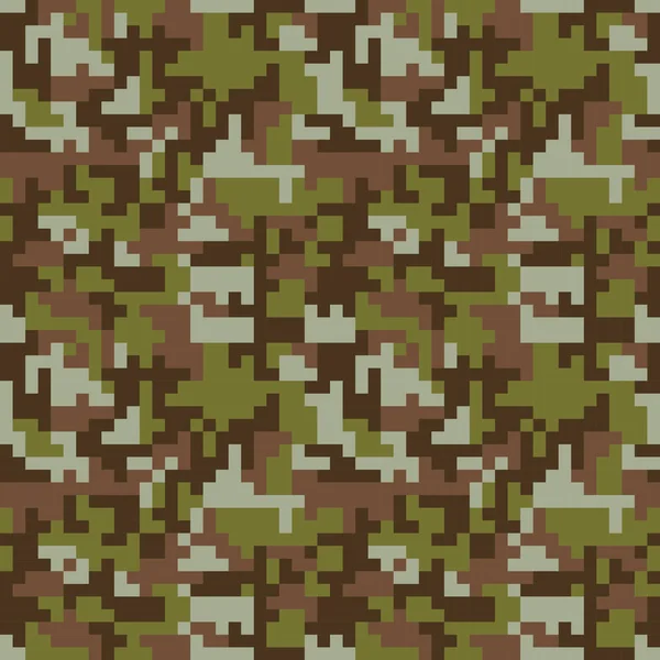 Mönster med grön camouflage — Stock vektor
