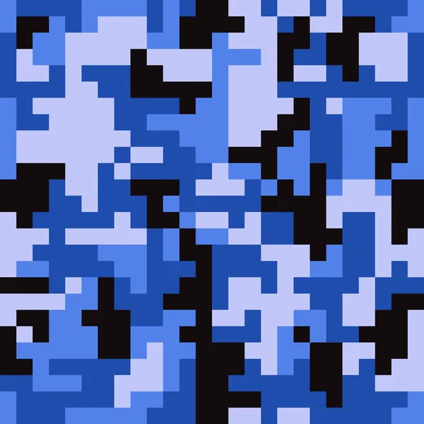 Patrón con camuflaje azul — Vector de stock