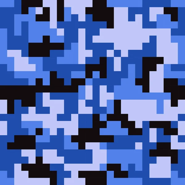 Modèle avec camouflage bleu — Image vectorielle