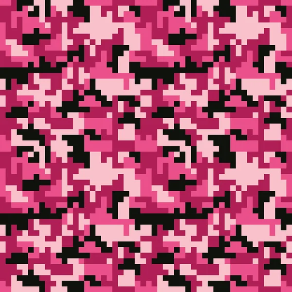 Шаблон с розовым камуфляжем — стоковый вектор
