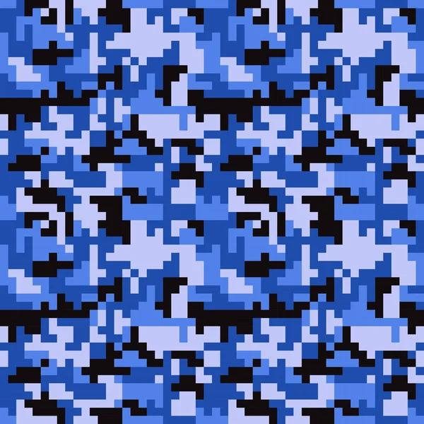 Modèle avec camouflage bleu — Image vectorielle