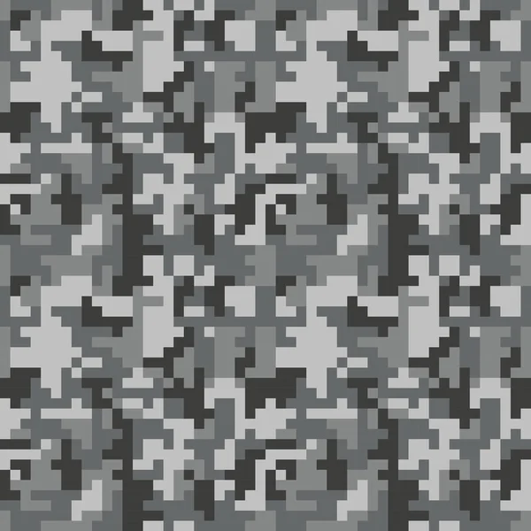 Patrón con camuflaje gris — Vector de stock