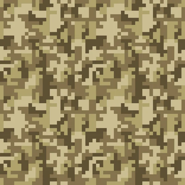 Pixel camuflaje sin costura patrón — Vector de stock