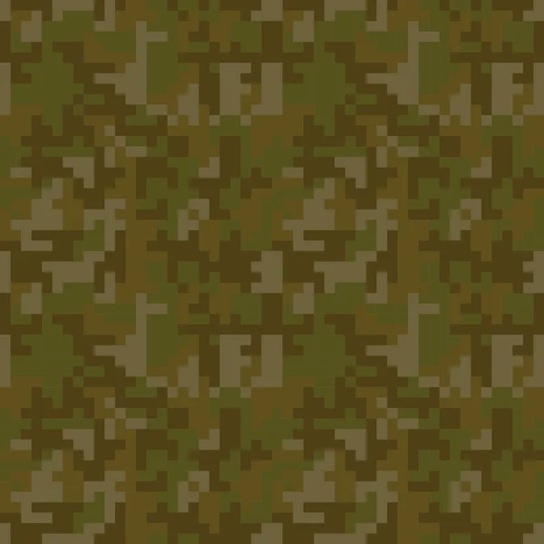 Pixel camuflaje sin costura patrón — Archivo Imágenes Vectoriales