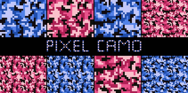 Pixel camo motif sans couture — Image vectorielle