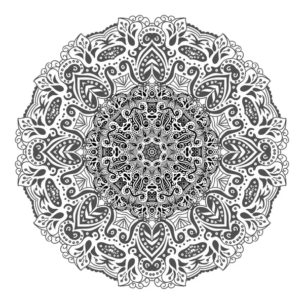 Mandala. Elemento redondo decorativo étnico — Vetor de Stock