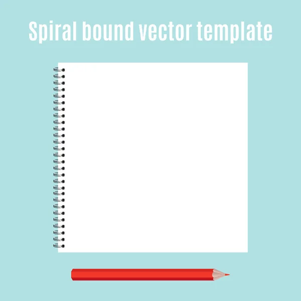 Horizontal notepad and pencil. — Stock Vector