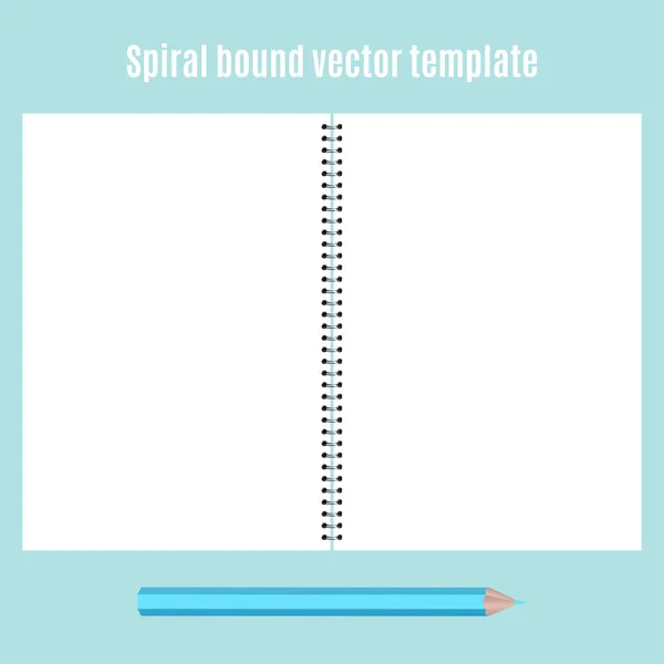 Horizontal notepad and pencil — Stock Vector