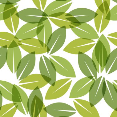 Yeşil yapraklar pürüzsüz desen