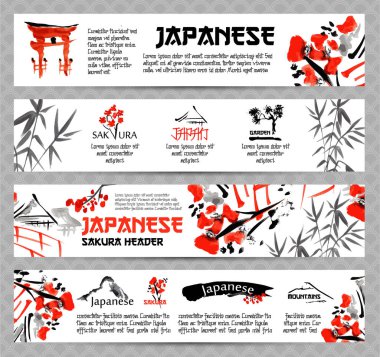 Japon tarzı yatay Banner