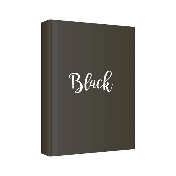 Portada vertical libro negro — Vector de stock