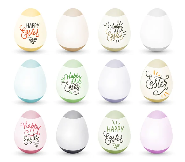 Easter colorful eggs set — Stock Vector