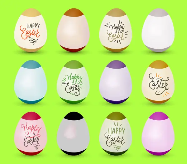 Easter colorful eggs set — Stock Vector