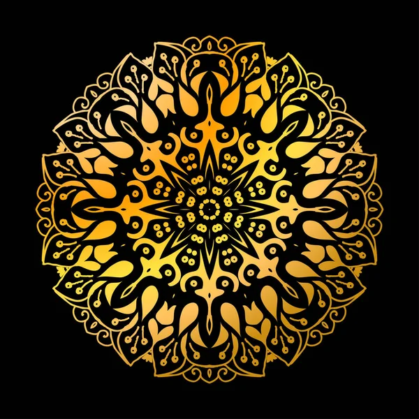 Gouden Indiase mandala — Stockvector