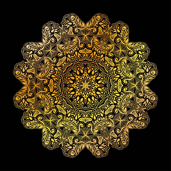Mandala indio dorado — Archivo Imágenes Vectoriales
