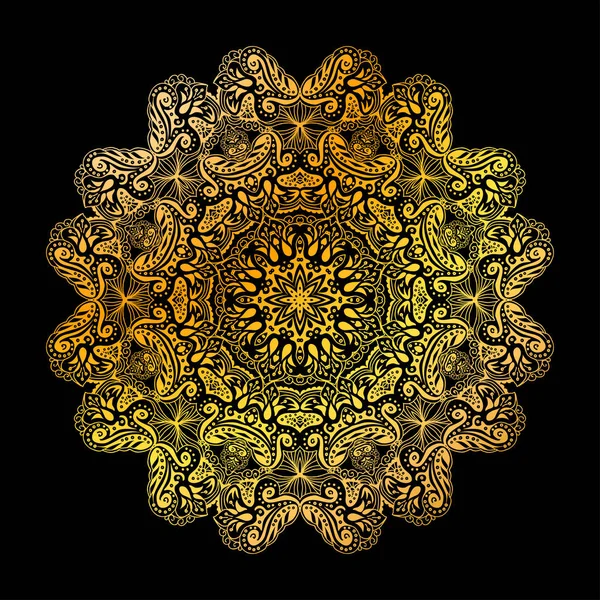 Gouden Indiase mandala — Stockvector