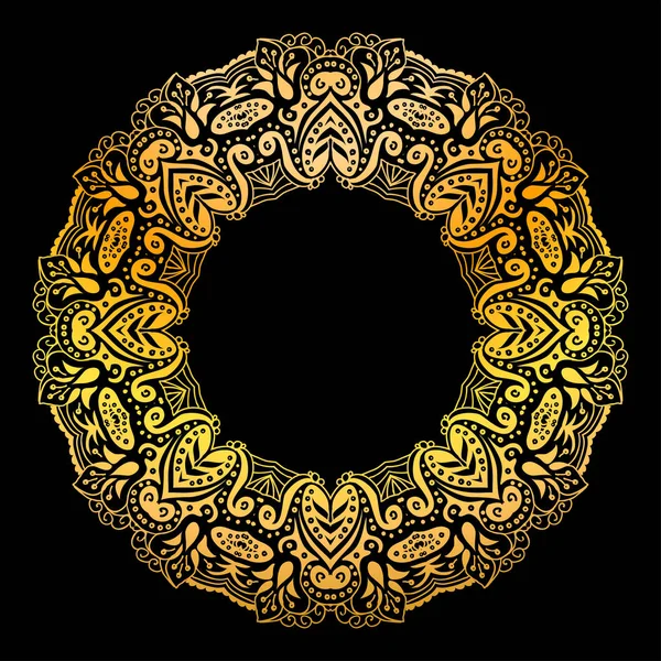 Gouden Indiase mandala — Stockvector